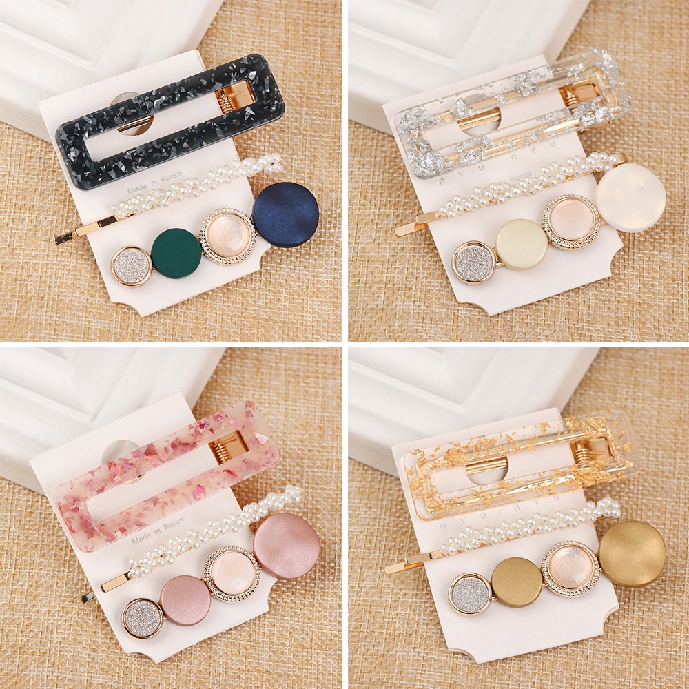 Bộ 3 kẹp tóc kiểu dáng xinh xắn thời trang cho nữ