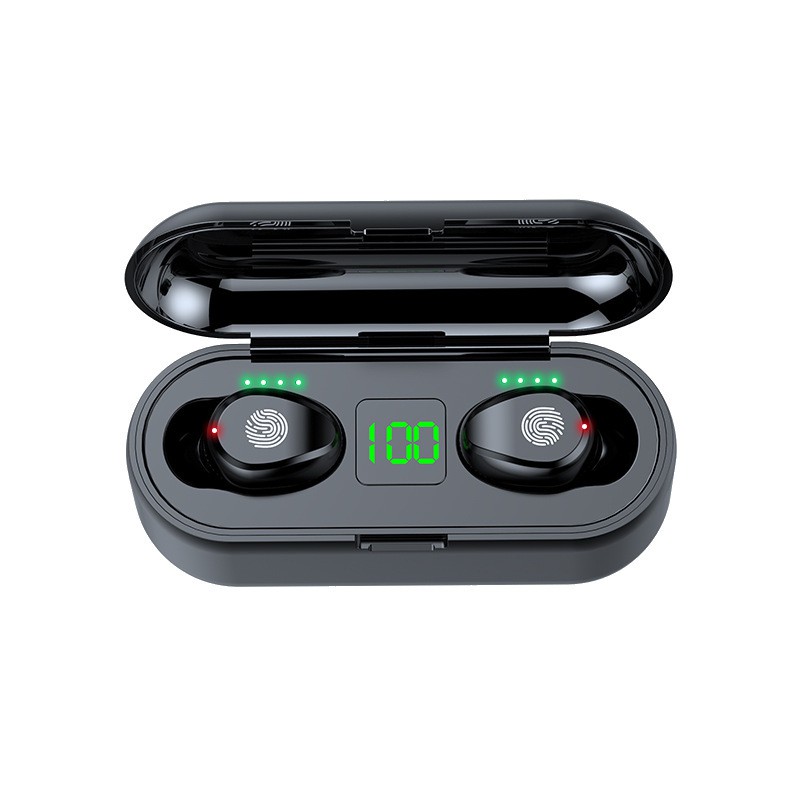 Tai Nghe Bluetooth AMOI F9 bản PRO Quốc Tế Pin trâu 2000mah điều khiển cảm ứng, màn led báo pin