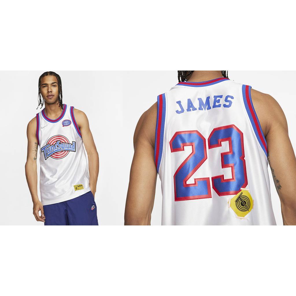 Áo thun thể thao Jersey LeBron James White LeBron x Tune Squad DNA thời trang
