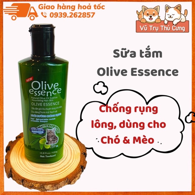 [Mã 44FMCGSALE1 giảm 10% đơn 250K] Sữa tắm chó mèo Olive Essence 450ml