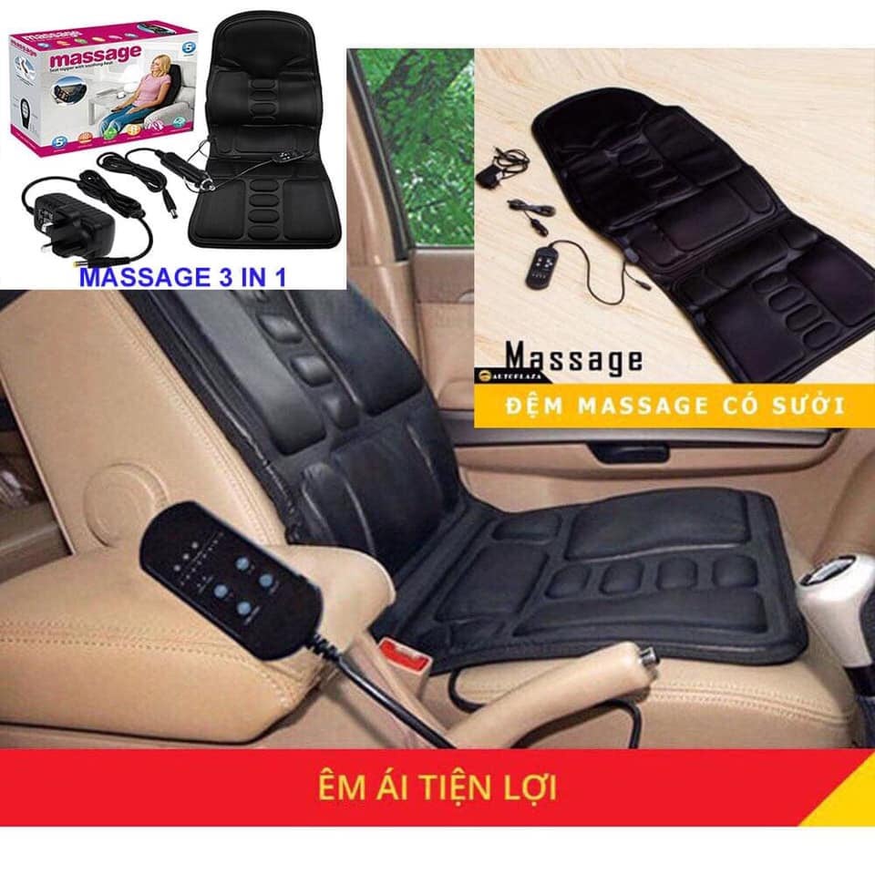 Đệm Massage, Ghế Massage Cho Xe Oto Chọn Mua Ngay Đệm Massage Toàn Thân Đa Chức Năng Cao Cấp Ocm-001 Sử Dụng Được Trên Ô