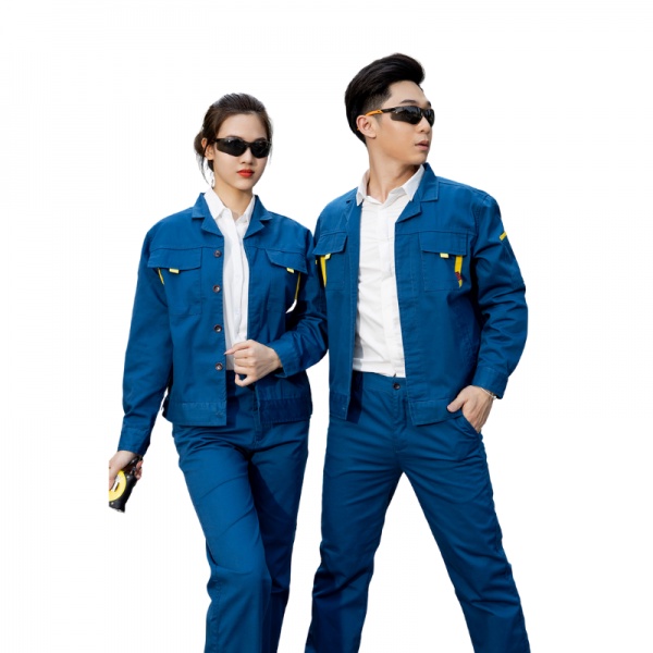Quần áo bảo hộ lao động cao cấp màu xanh