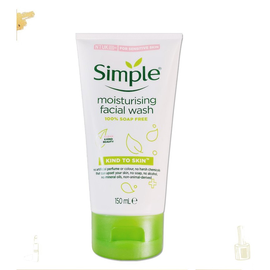 Sữa rửa mặt dạng gel làm sạch da dịu nhẹ Simple Facial Wash Kind To Skin 150ml | BigBuy360 - bigbuy360.vn