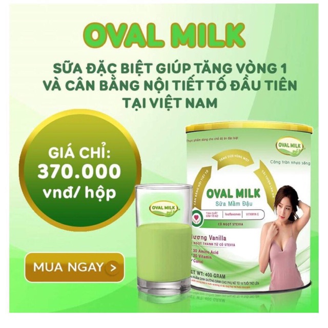 Sữa mầm đậu nành oval Milk
