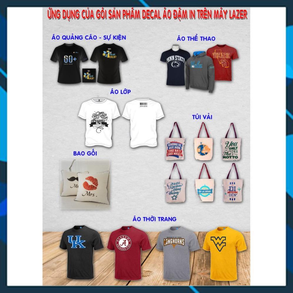 Decal In Áo Bộ 2 Tờ AB In Máy Laser Oki