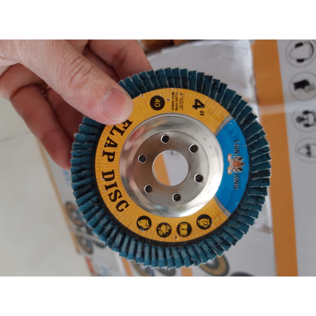 NHÁM XẾP XANH LIONKING #40, #60, #80 ĐẾ INOX 75