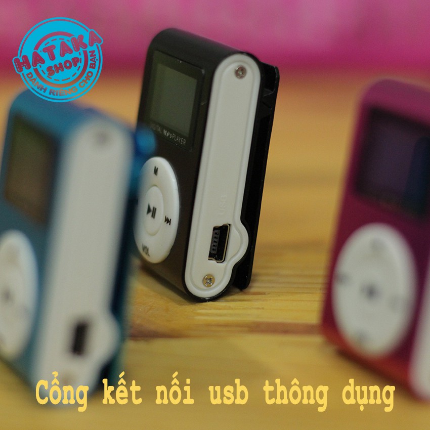 bán rẻ Máy Nghe Nhạc Mp3 MINI có màn hình-kẹp gắn quần áo-tặng tai nghe và dây sạc-digital mp3 player