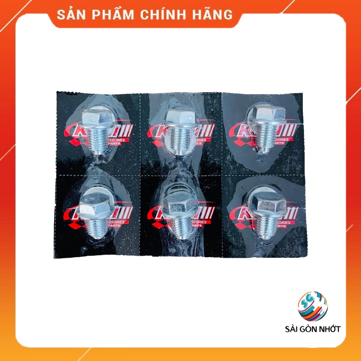 Ốc xả nhớt nam châm KOZI Malaysia, UNI mũ 12, mũ 17 - hút mạc sắt cho xe tay ga, xe số, xe côn tay Honda