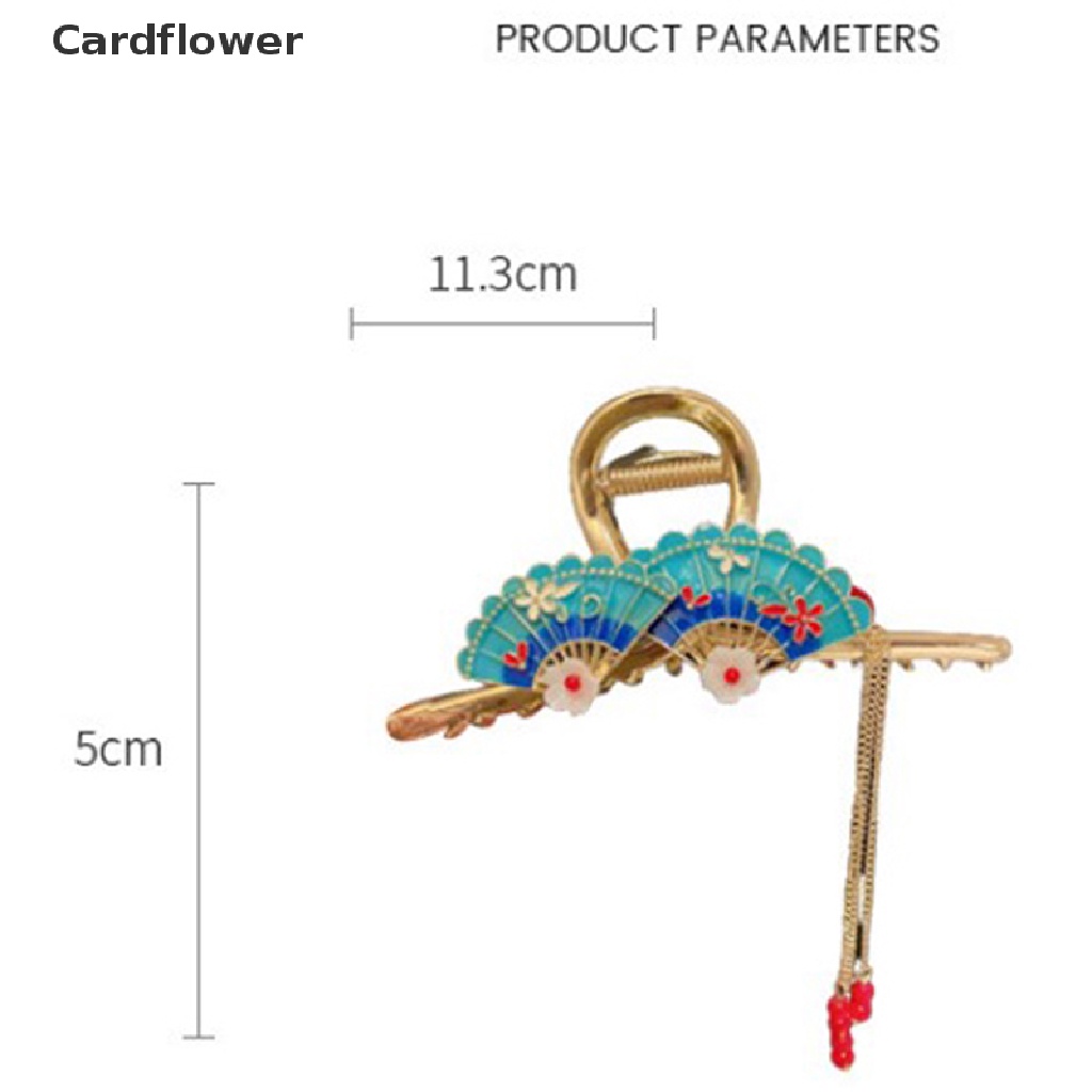 < Cardflower > Kẹp Tóc Tua Rua Hình Cá Mập Hoa Cao Cấp Phong Cách Trung Hoa Cổ Điển Cá TíNh Cho Nữ