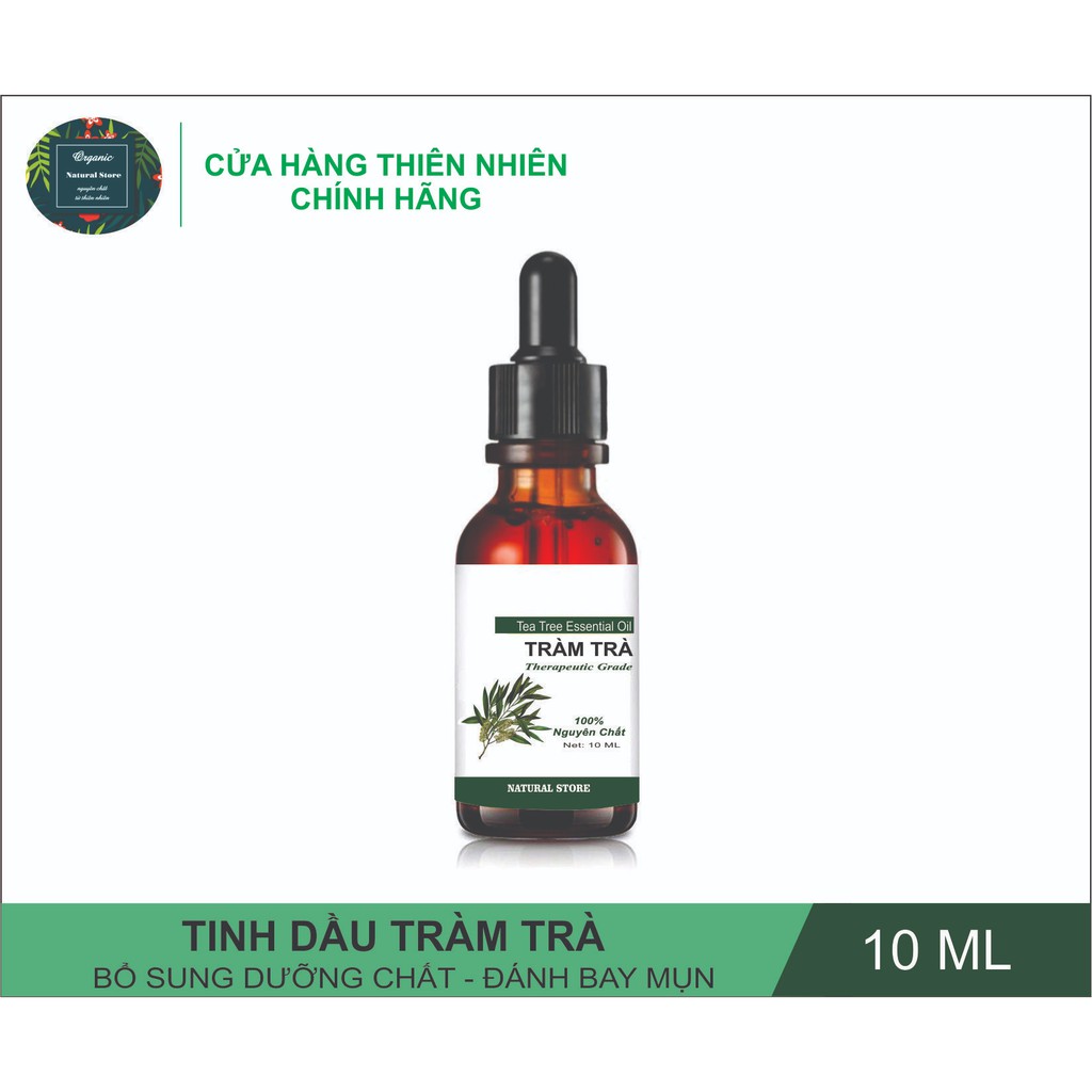 [ 10ML ] Tinh Dầu Tràm Trà 100% Organic - Chai nhỏ giọt ( Tea Tree Oil )
