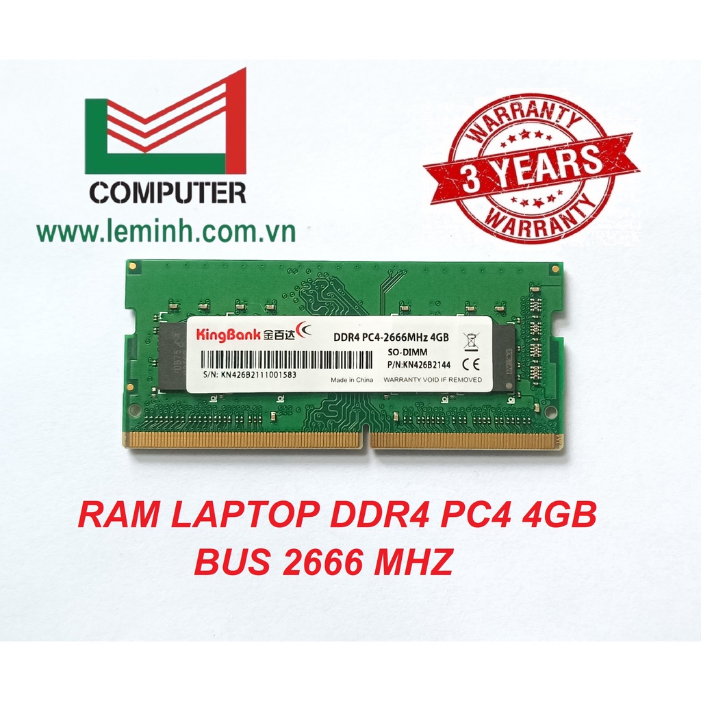Ram Laptop DDR4 PC4 4GB Bus 2666 1.2V KINGBANK Chính Hãng mới 100% bảo thumbnail