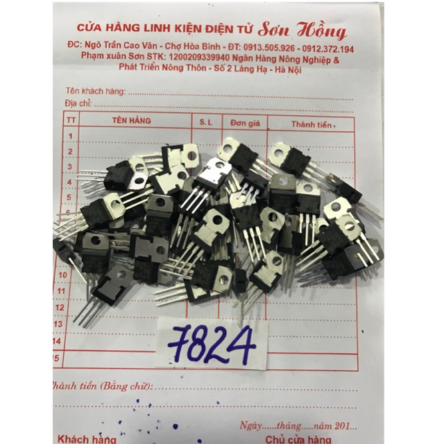 10 IC ổn áp 7824 TO220-1.5A-24V