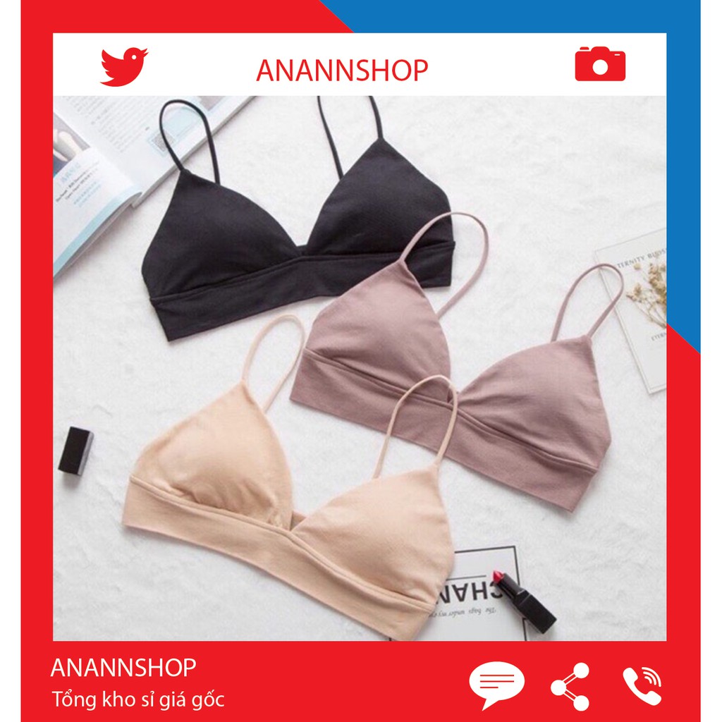 Áo Lót Bra Nữ 💖FREESHIP💖 Bra Cotton Hai Dây Mút Mỏng Mềm Mịn Mặc Thoải Mái Cho Nữ 8886