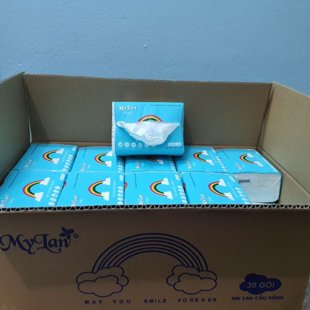 THÙNG 30 GÓI GIẤY ĂN CẦU VỒNG MY LAN