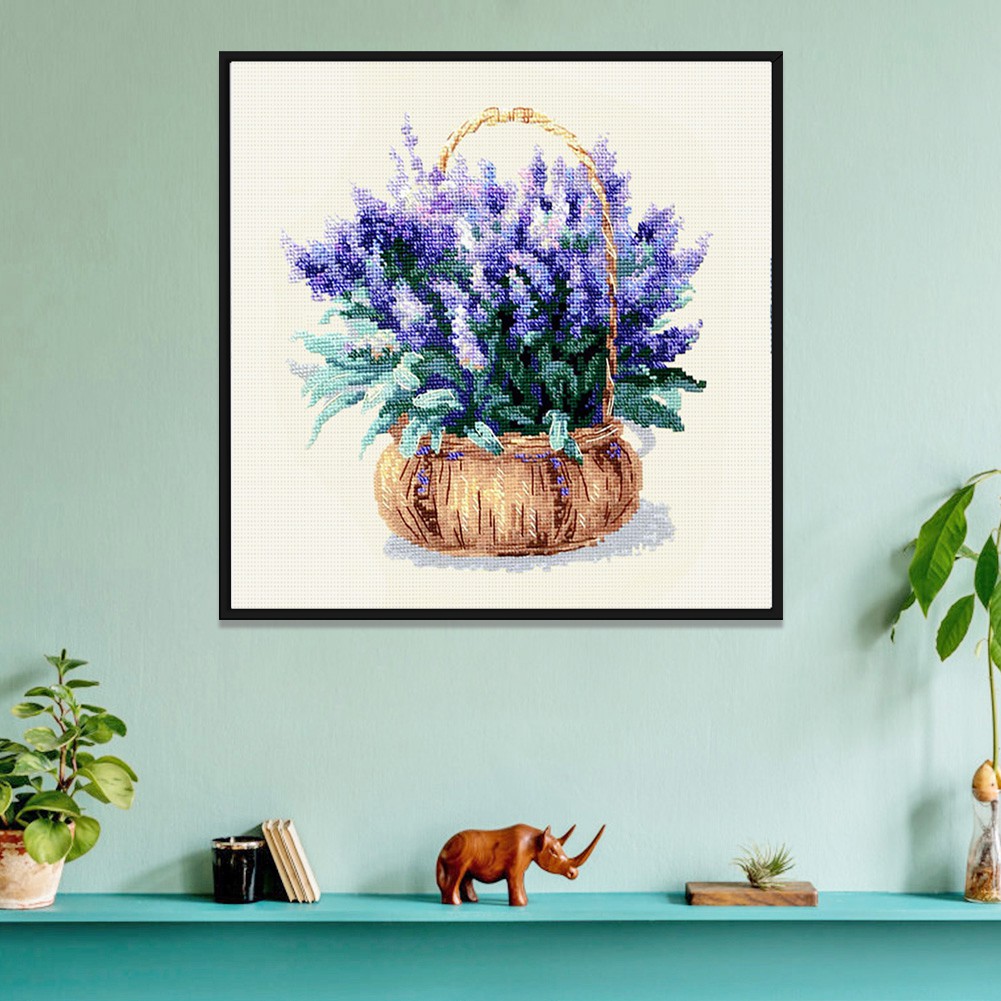 Bộ Tranh Thêu Chữ Thập Hình Hoa 11ct