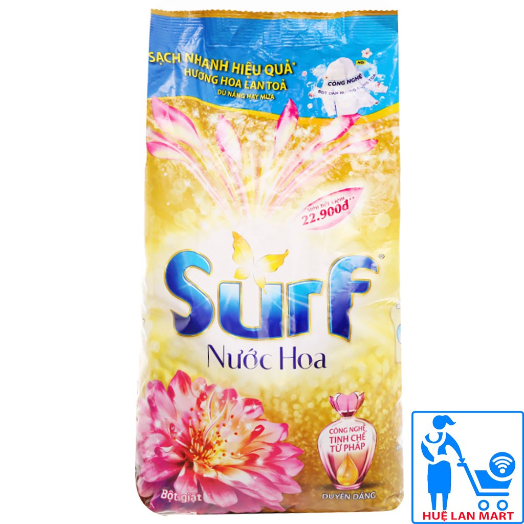 Bột Giặt Surf Hương Nước Hoa Duyên Dáng Túi 5,3kg (Công nghệ tinh chế từ pháp)