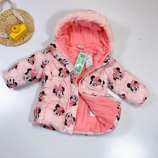 Áo khoác phao Minnie Disney dư xịn cho bé gái 9/12-36m