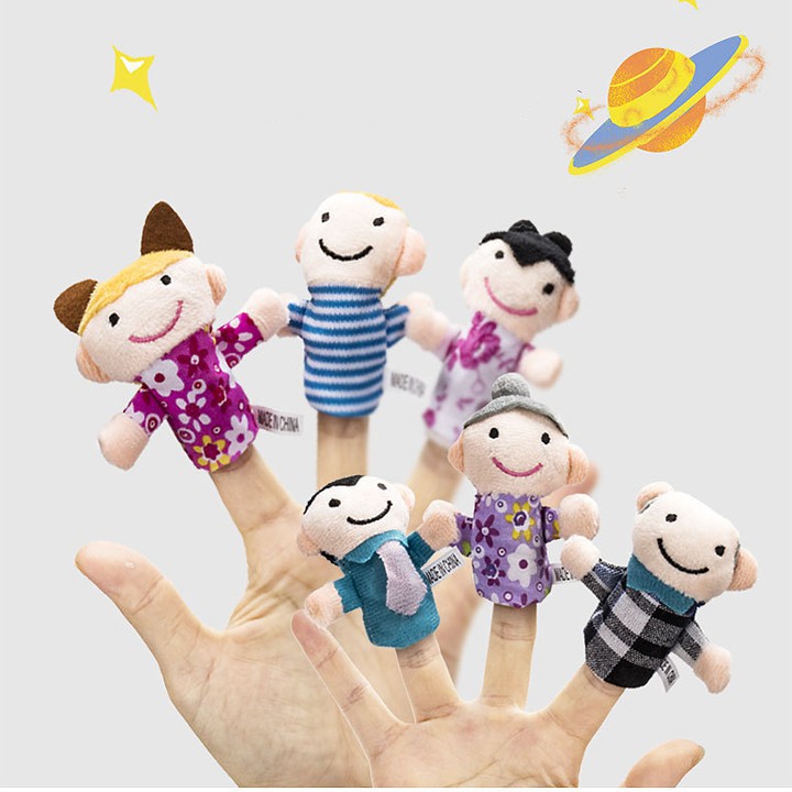 Bộ 6 Con Rối VPPT&amp;T Các Thành Viên Gia Đình GD0169