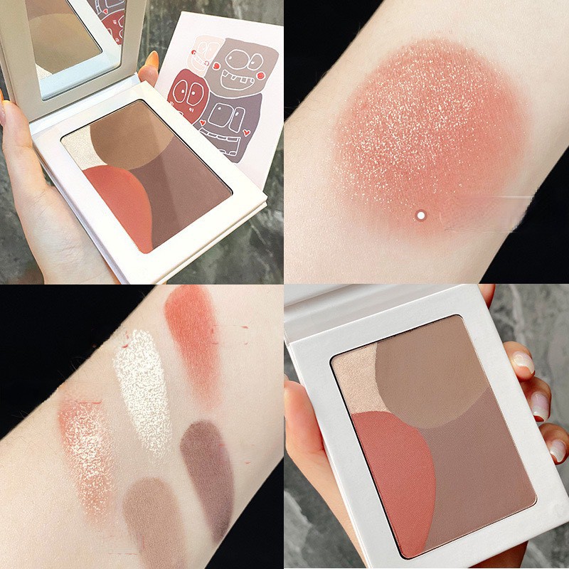 Bảng Phấn Đa Năng GECOMO Funny Smiley Four-color Pressed Powder Nội Địa Trung Chính Hãng | BigBuy360 - bigbuy360.vn