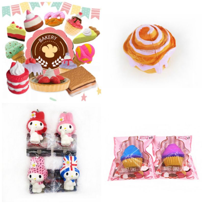 Đồ chơi squishy chính hãng nhật hình bánh dễ thương.