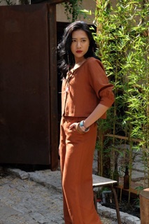 vải thô cam đất bã trầu ( như huệ
