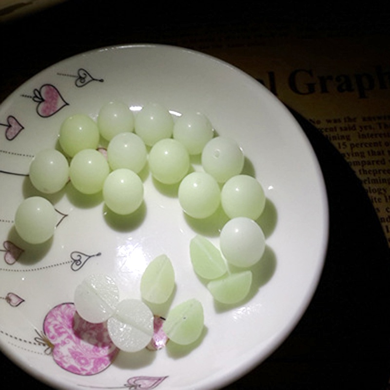 Bộ 10 Hạt Dạ Quang Tròn Dùng Làm Trang Sức Thủ Công DIY