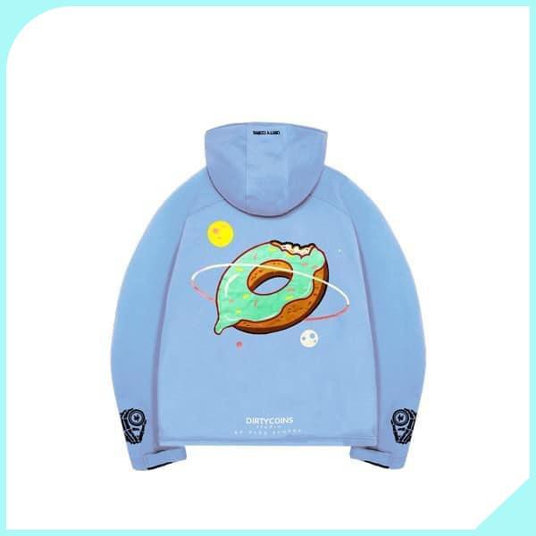 [Hàng Thu Đông] Áo Hoodie Nam Nữ Xanh Donut Chất Cotton Da Cá  Freesize | BigBuy360 - bigbuy360.vn