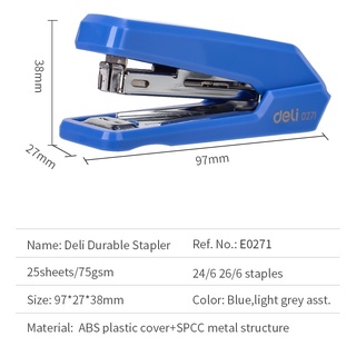 Dập ghim loại số 10, 15 trang, deli e0271