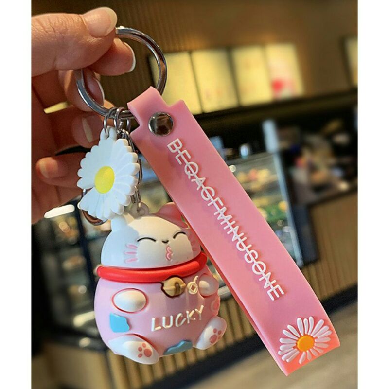 Móc khoá mèo thần tài Lucky cat size lớn