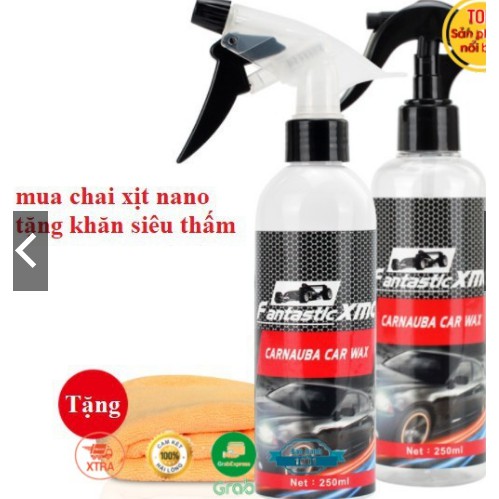 Bình Xịt Phủ   Ô tô - Dung Dịch Phủ Kính Ô tô Chống Nước, chống xước - Sơn Phủ Bóng Xe Ô tô +  tặng ngay khăn la