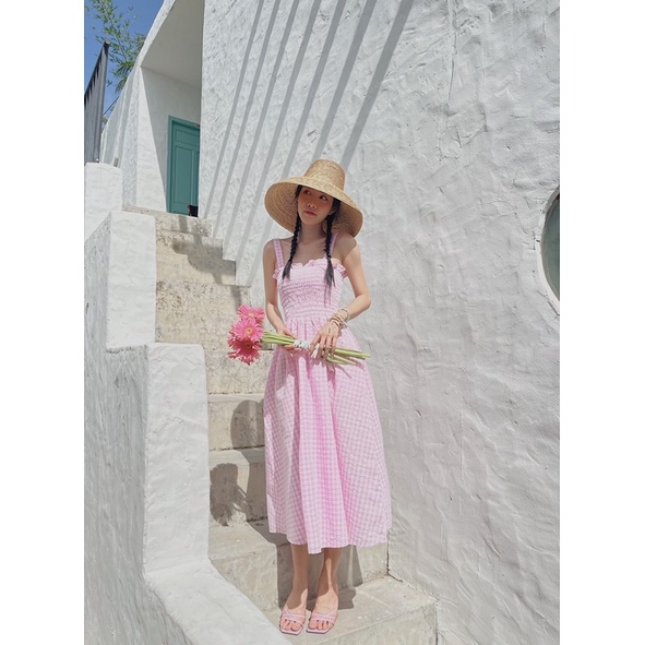 LEMONCHICVN - Đầm maxi caro - D217