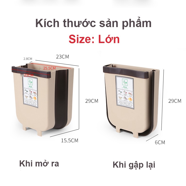 Thùng rác gấp gọn Size lớn