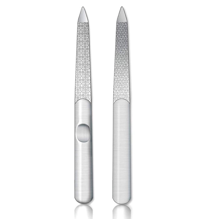 1 Cây Dũa Móng Tay Hai Mặt Bằng Thép Không Gỉ Chuyên Nghiệp Có Tay Cầm Chống Trượt