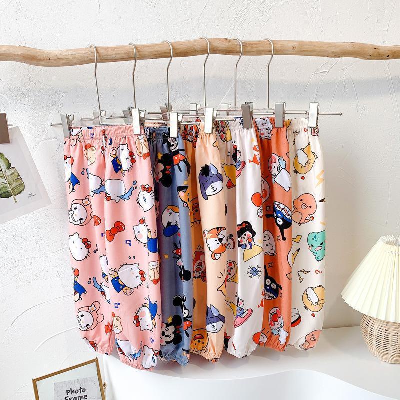 Quần Thể Thao Ống Rộng Thoáng Khí In Họa Tiết Hoạt Hình Cho Bé