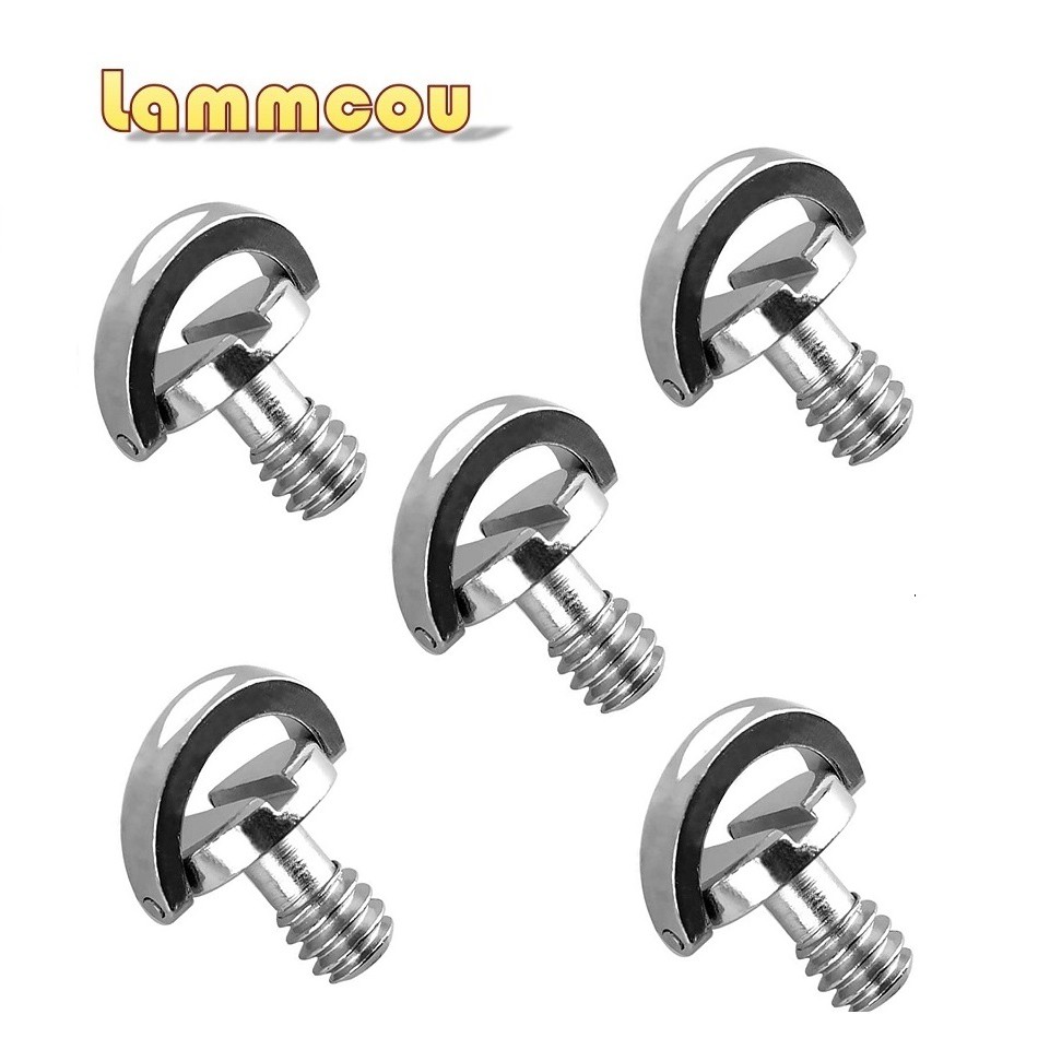 Vít Vòng Chữ D Lammcou Gắn Tấm Tháo Nhanh 1/4 Inch Cho Chân Đế/Giá Đỡ Ba Chân Máy Ảnh