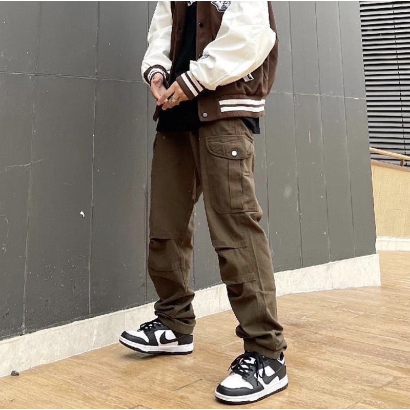 Quần Cargo Pants Jogger Túi Hộp Nam Quần Kaki Chất Đẹp Ống Suông Streetwear