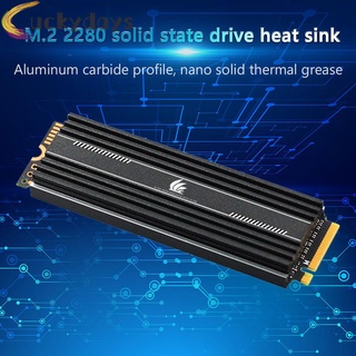 LUCKYDAYS M.2 SSD Heatsink Cooler M2 2280 Solid State Hard Disk Radiator Thermal Pad