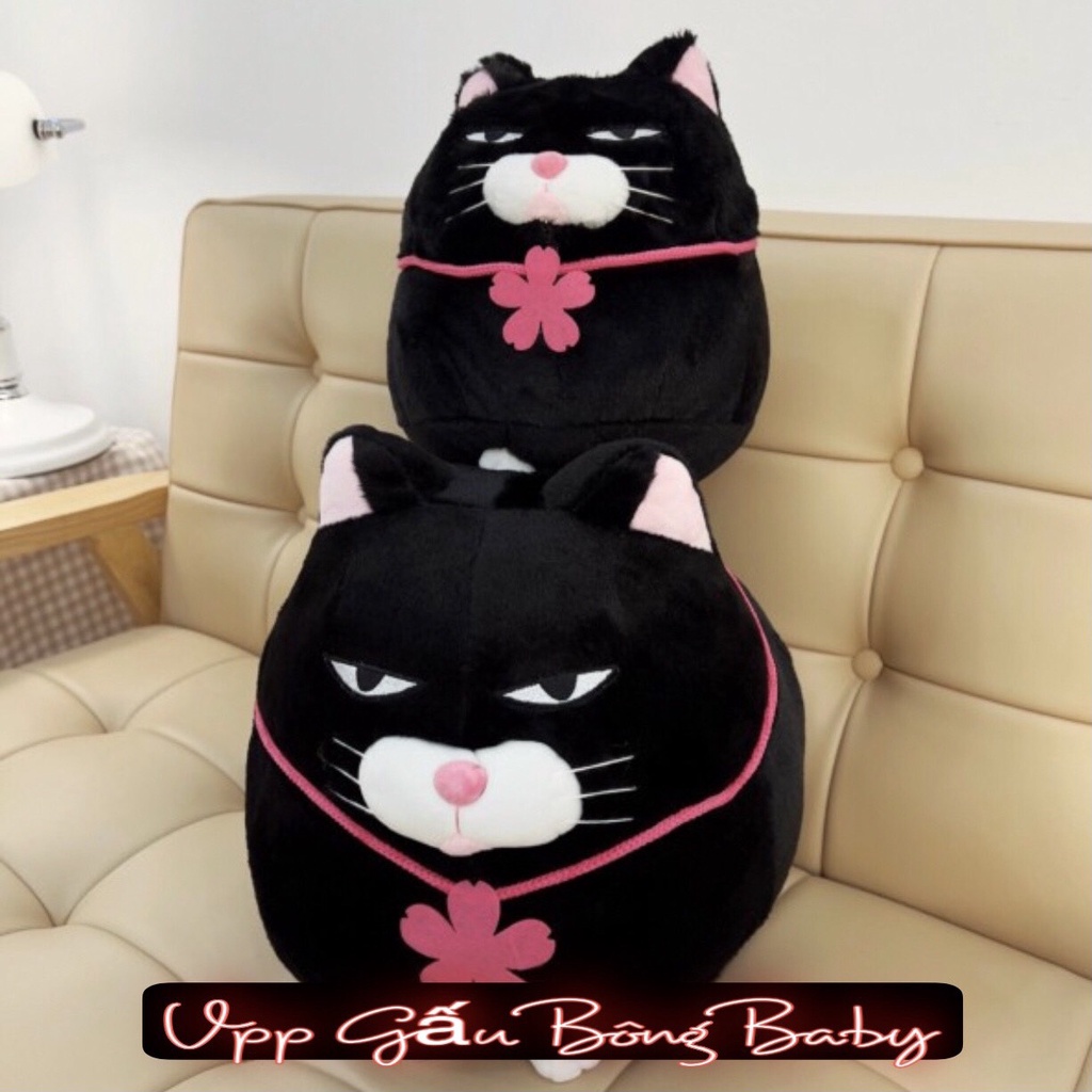 Gấu bông mèo Jennifer 2 ngày 1 đêm béo ú mềm mịn 70cm - chú mèo bông Jennifer cao cấp may mắn vui vẻ.