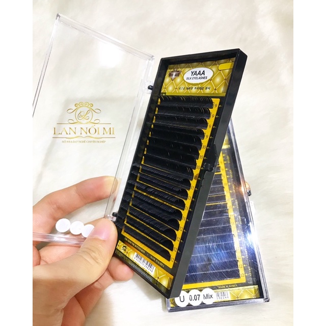 MI YAA 0.07 các độ cong C,Cc,D,U khay mix số  các loại, sợi mi được ưa thích tại thị trường Châu Âu