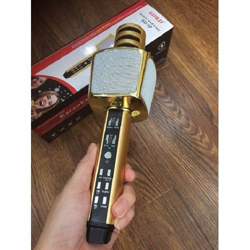 Micro Karaoke Kèm Loa Bluetooth Cao Cấp, Micro Bluetooth 3 IN 1 SD-17 - Hiệu Chỉnh Được Bass Treble Ấn Tượng