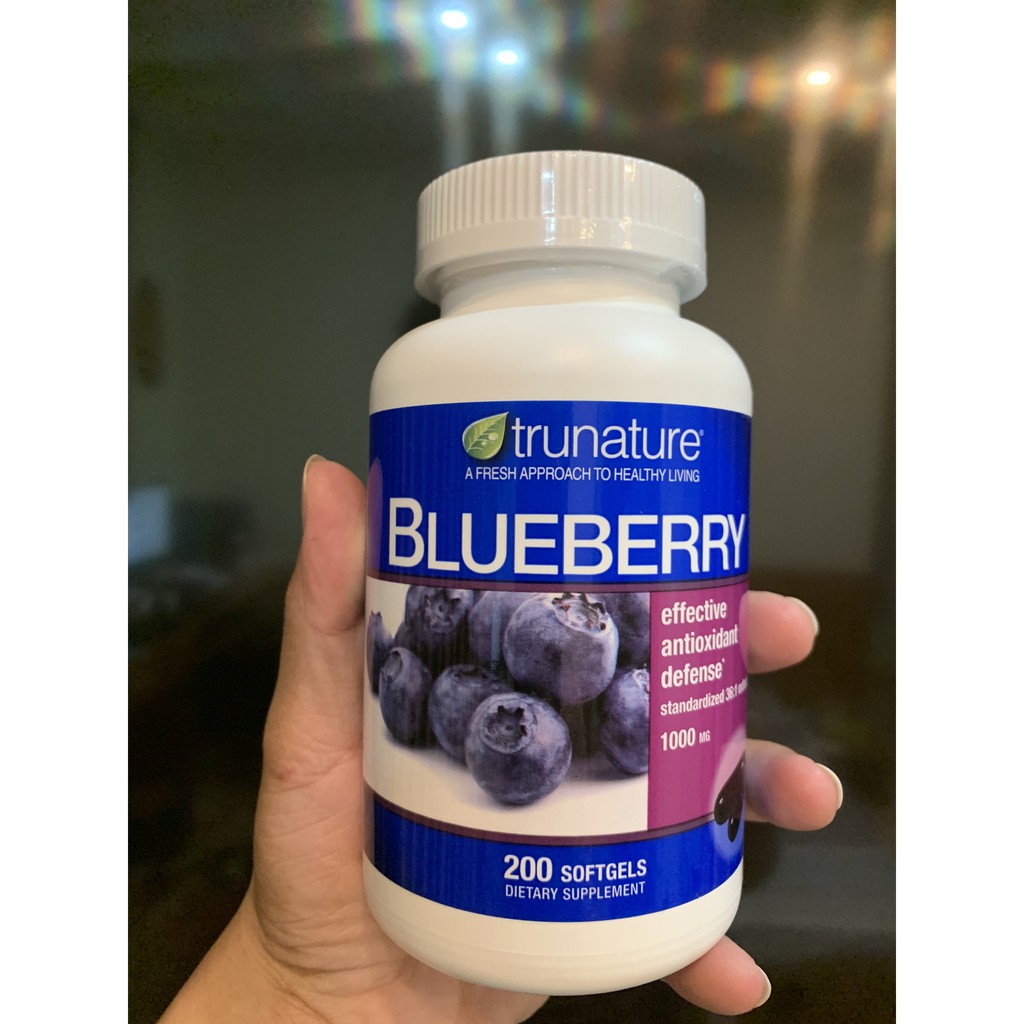 Viên chống Oxy hóa từ Việt Quất trunature Blueberry Extract 1000 mg - Hộp 200 viên