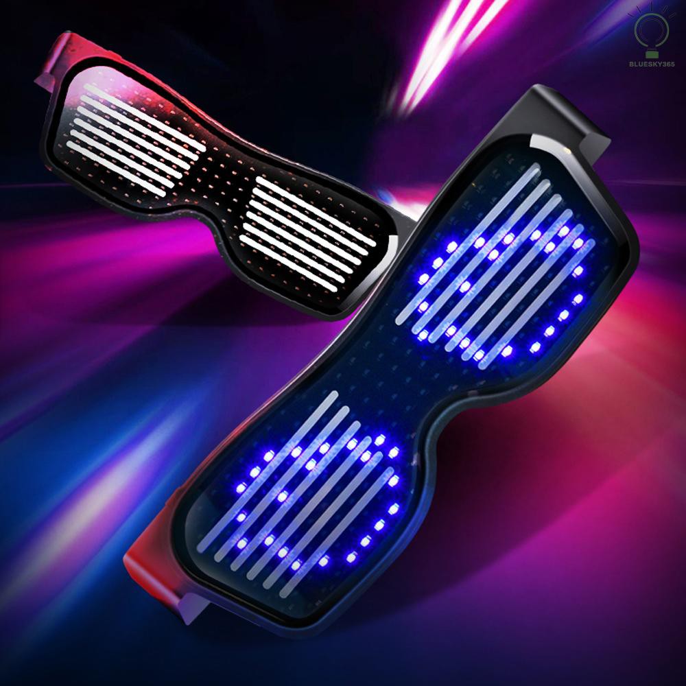 Kính phát sáng Bluetooth có đèn LED ma thuật điều khiển APP EMD DJ cho lễ tiệc