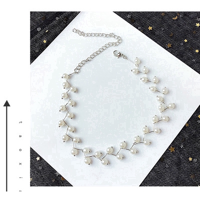 Vòng cổ Hàn Quốc đính ngọc trai thanh lịch