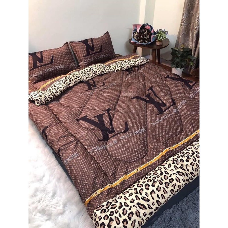 Bộ gra giường 3 món ( 1 gra + 2 vỏ gối nằm)