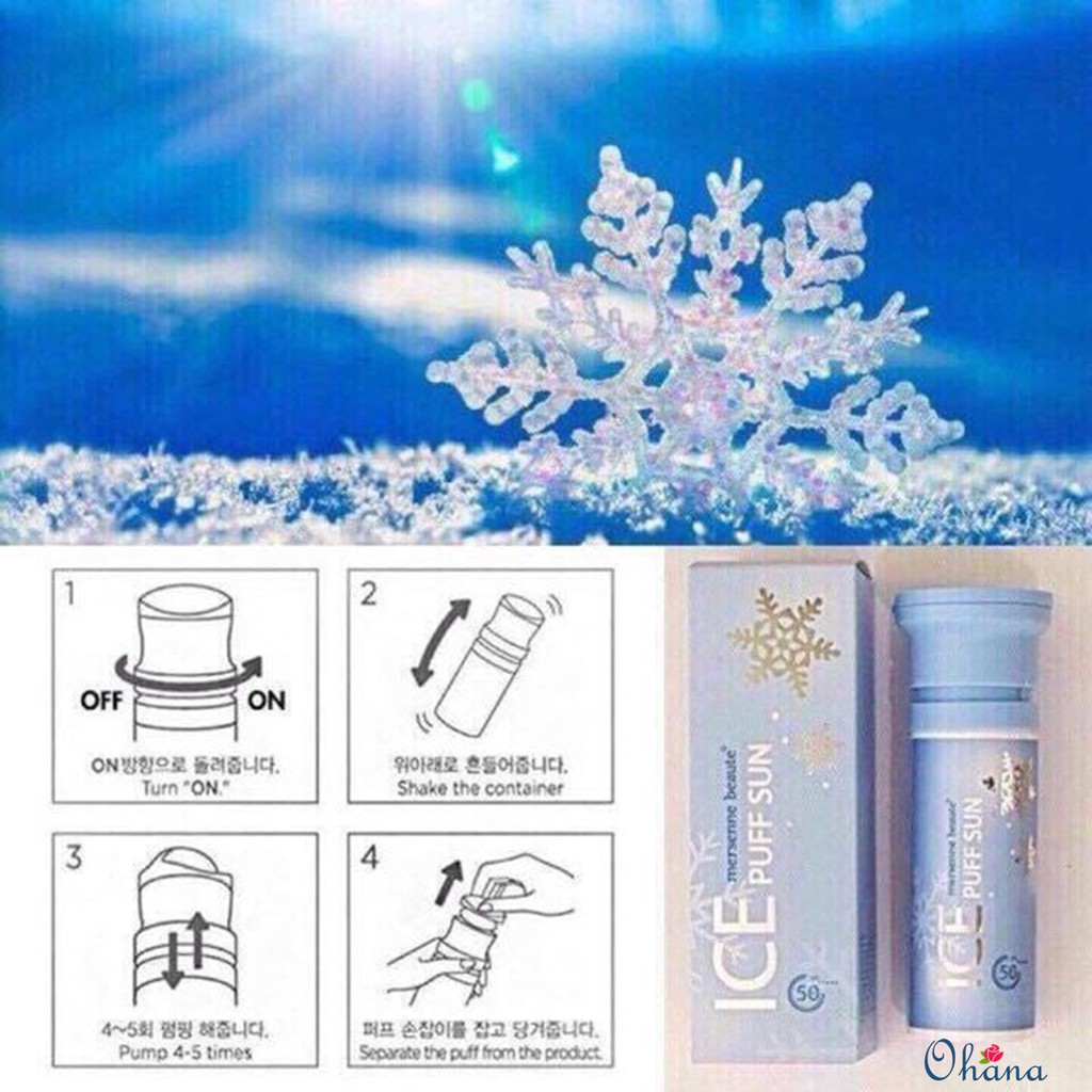 Kem chống nắng Make Up Ice Puff Sun SPF50+ Mersenne Beaute Hàn Quốc - 100ml