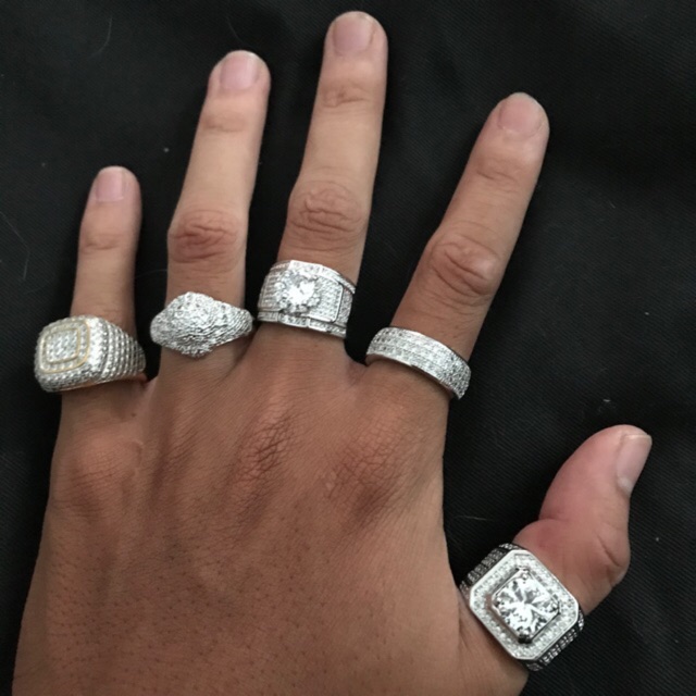 NHẪN HIPHOP BLING BLING ĐÍNH ĐÁ LẤP LÁNH
