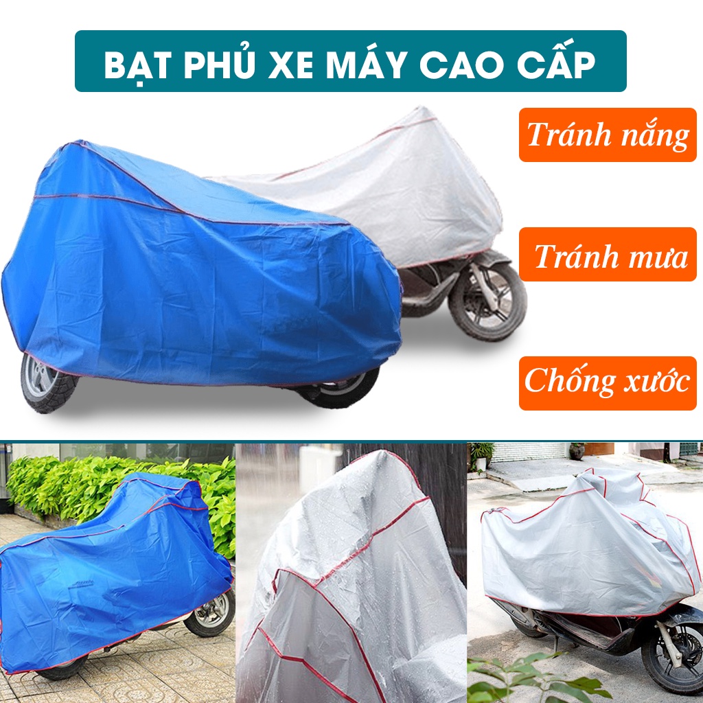 Bạt phủ trùm xe máy che mưa nắng các dòng xe máy thông dụng, áo trùm xe máy hàng xuất khẩu cao cấp dùng được cho xe SH