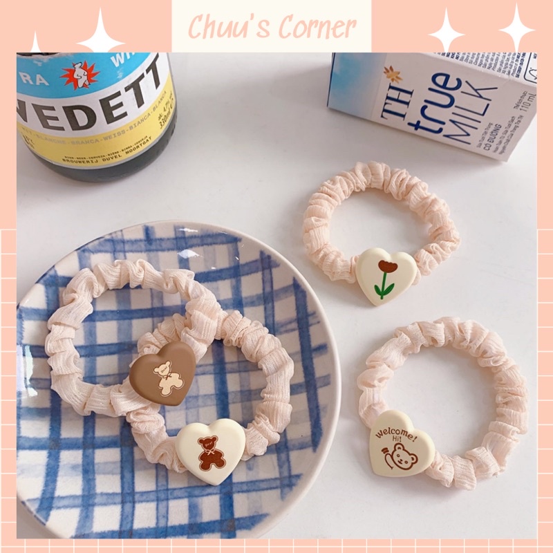 Dây cột tóc cỡ nhỏ phong cách hàn quốc dễ thương, thời trang mùa hè cho nữ