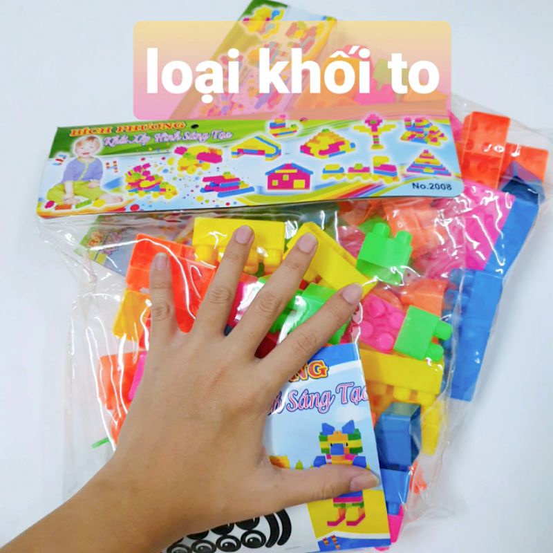 Túi Ráp Hình Khối To Khối Xếp Hình Cho Trẻ Em