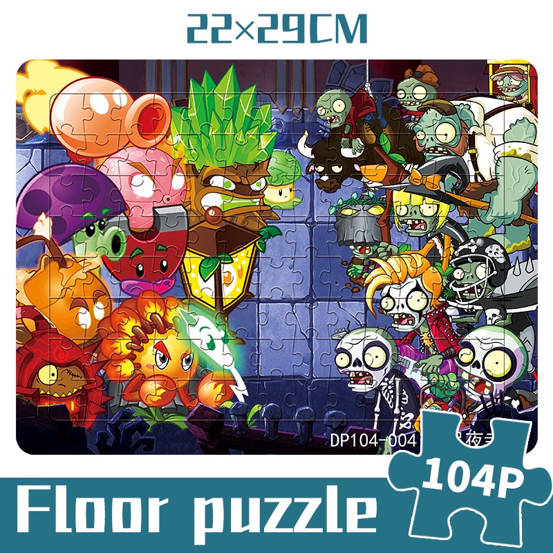 Set đồ chơi 104 mảnh xếp hình Plants vs Zombies